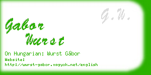 gabor wurst business card